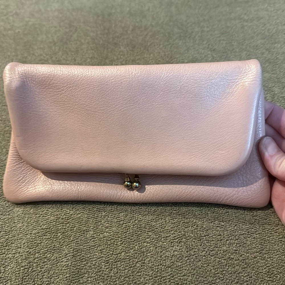 Vintage Nude Color Snap Closure Clutch Purse (TD)